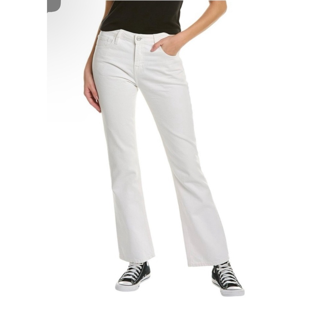Frame The Low Boot White Denim Jeans‎ Size 33 100% Cotton